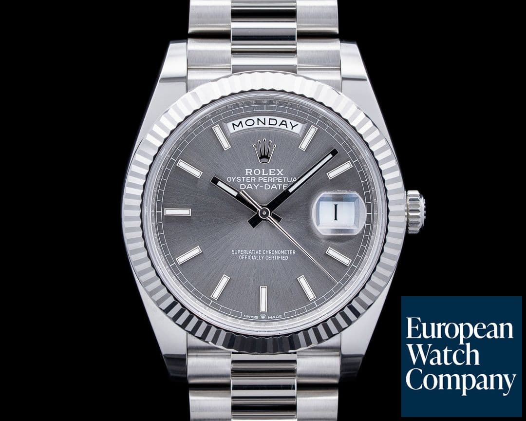 Image of Rolex 228236 Day-Date 40 Platinum Gray Dial 2025 UNWORN