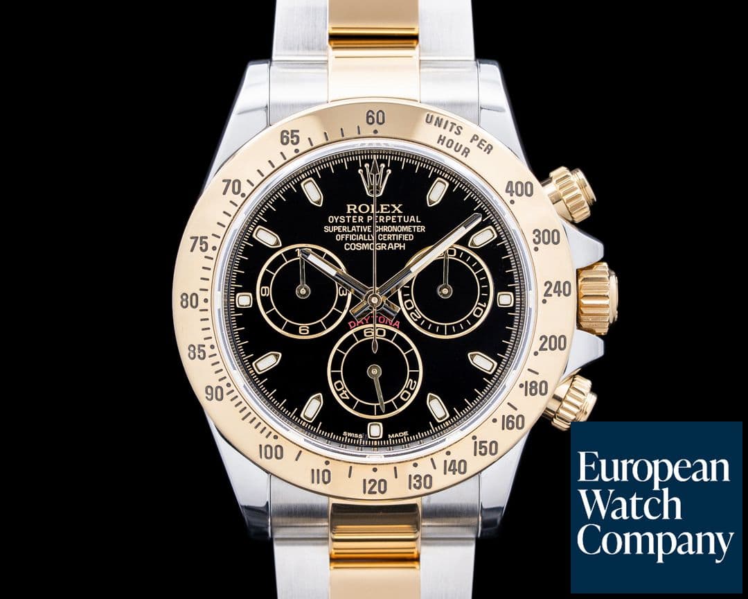 Image of Rolex 116523 Daytona 18k YG / SS Black Dial