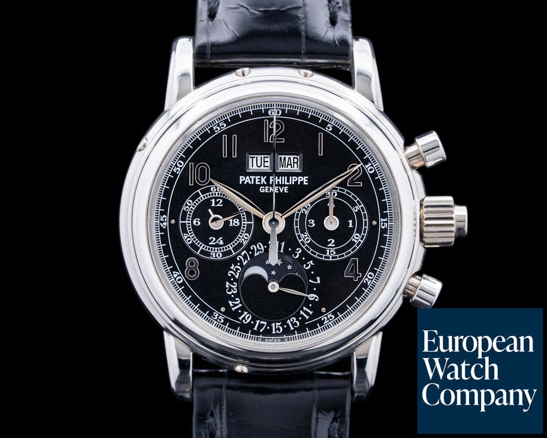 Image of Patek Philippe 5004P Perpetual Calendar Split Seconds Chronograph Platinum Black Dial