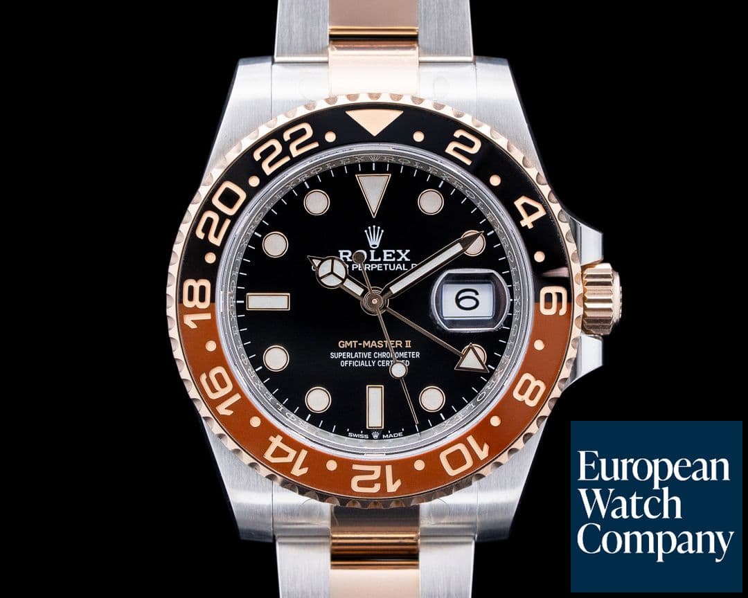 Image of Rolex 126711CHNR GMT-Master II "Root Beer" 18K Everose Gold / SS Black Dial