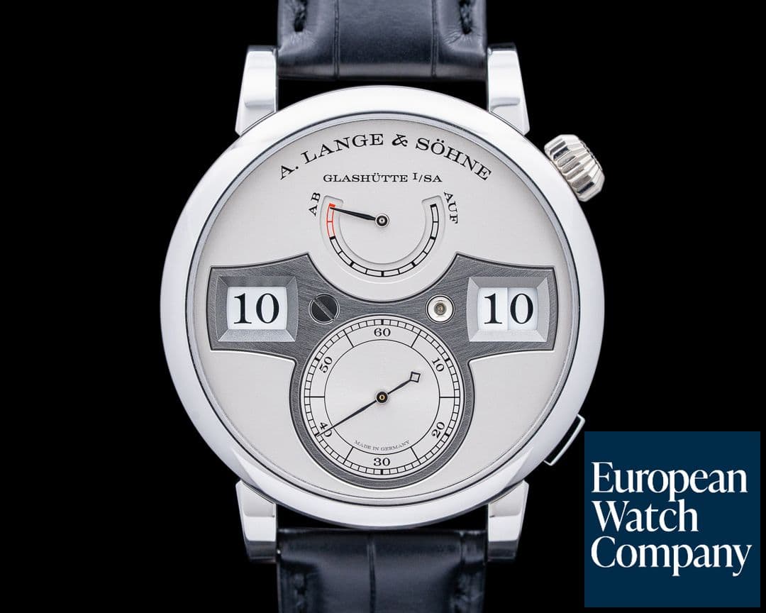 Image of A. Lange and Sohne 142.025 Zeitwerk Platinum Silver Dial