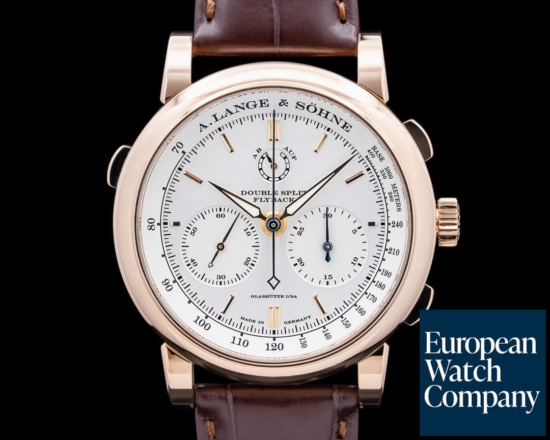 Image of A. Lange & Söhne 404.032 Double Split 18K Rose Gold Silver Dial