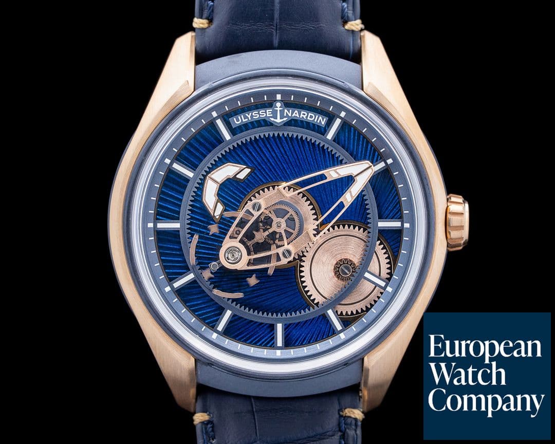 Image of Ulysse Nardin Freak X Gold Enamel Titanium / 18K Rose Gold Blue Dial 2025 LIMITED