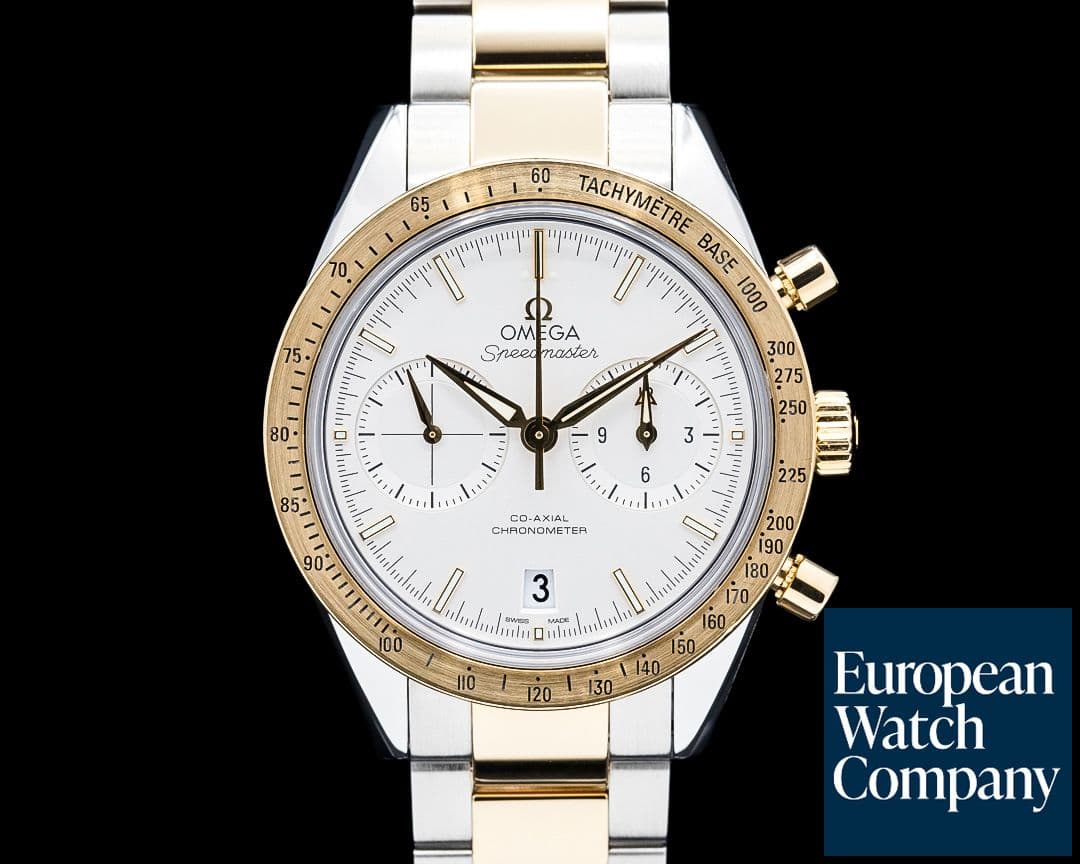Image of Omega Speedmaster 57 Co-Axial SS / 18K Yellow Gold Silver Dial