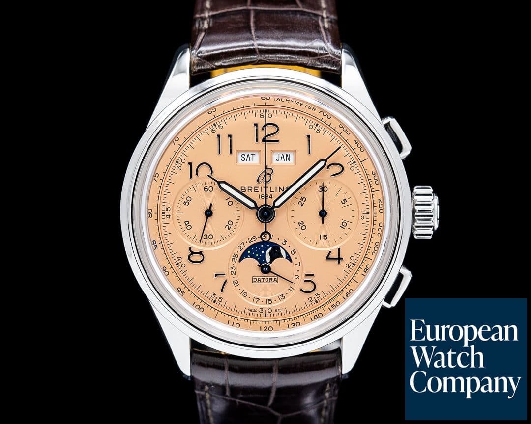 Image of Breitling AB2510 Premier B25 Datora 42MM SS Salmon Dial