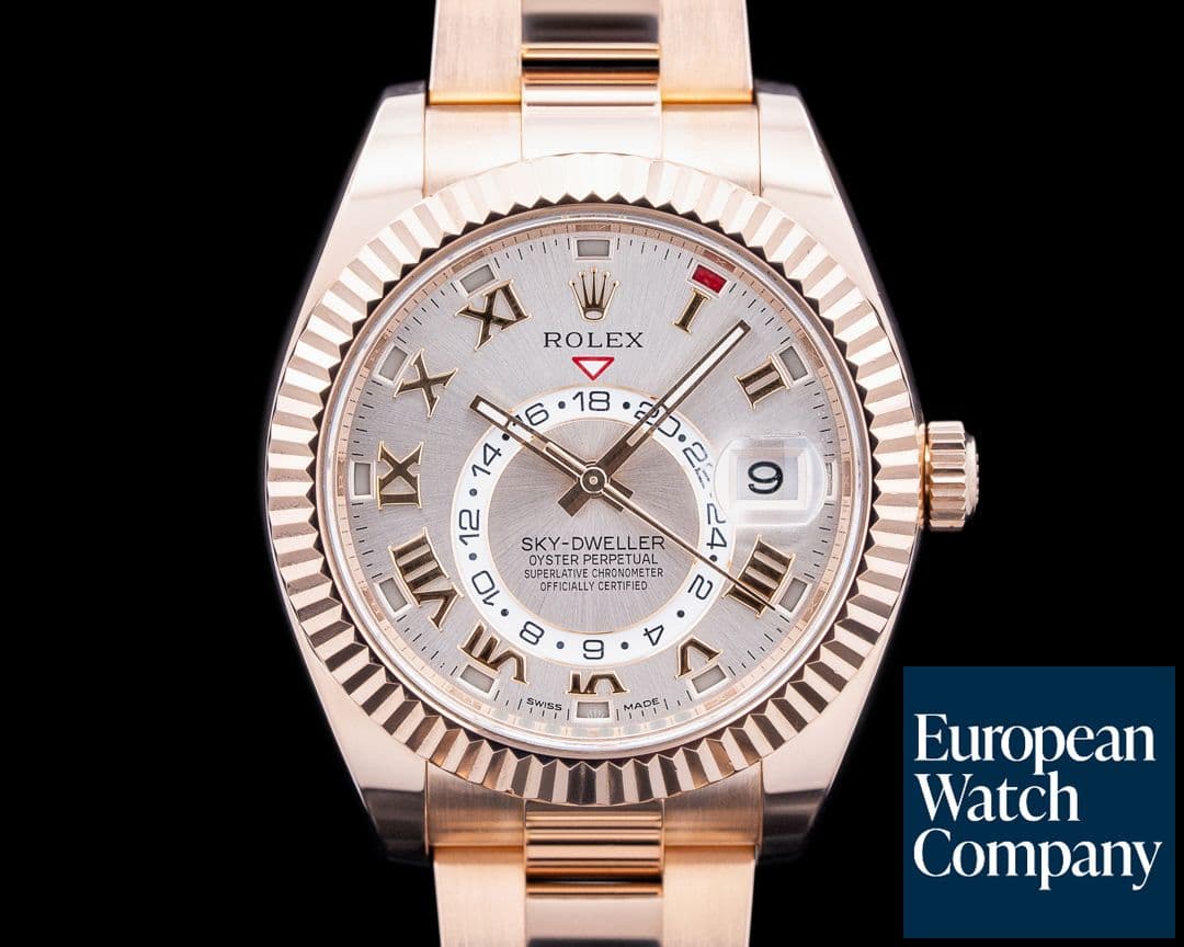 Image of Rolex 326935 Sky-Dweller 18K Everose Gold Sundust Pink Roman Dial