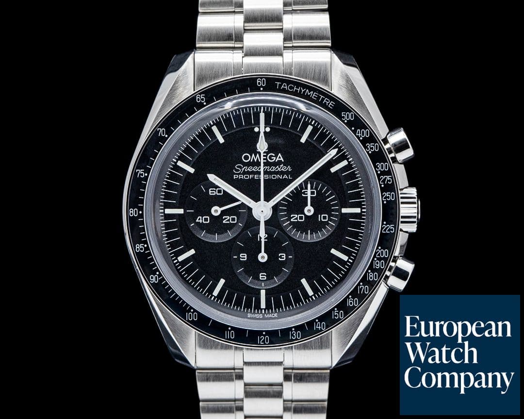 Image of Omega Speedmaster Professional Moonwatch Hesalite SS Black Dial