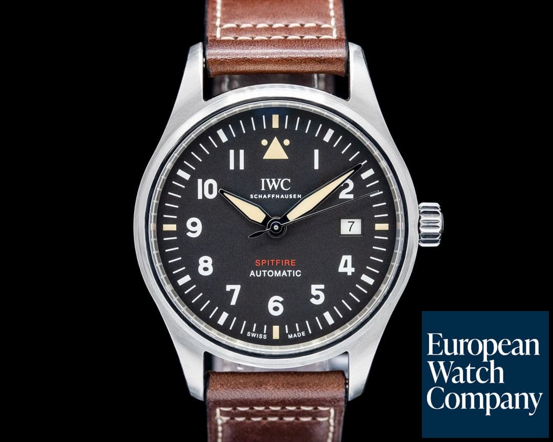 Image of IWC IW326803 Pilot's Watch Spitfire SS Black Dial