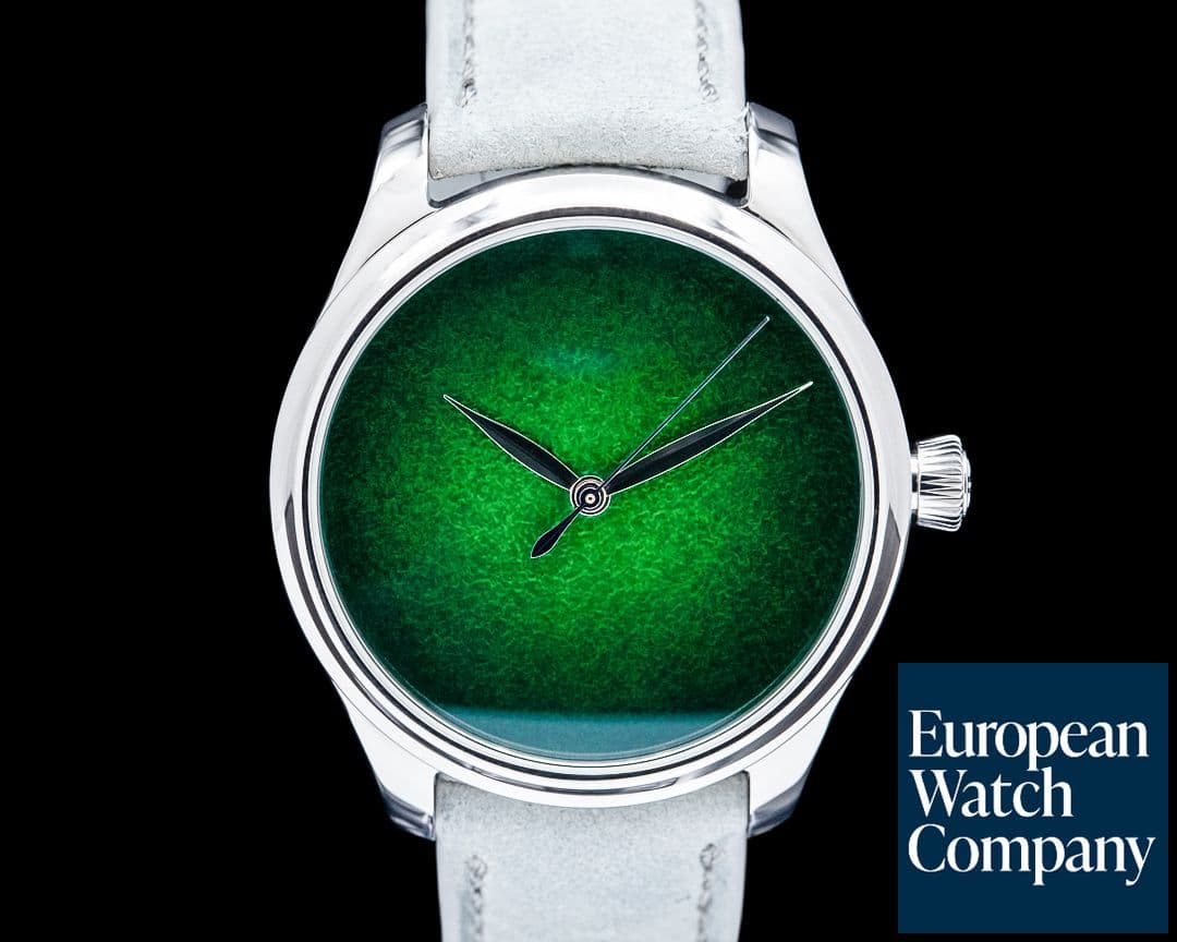 Image of H. Moser and Cie. 1200-1233 Endeavour Centre Seconds Concept SS Lime Green Dial