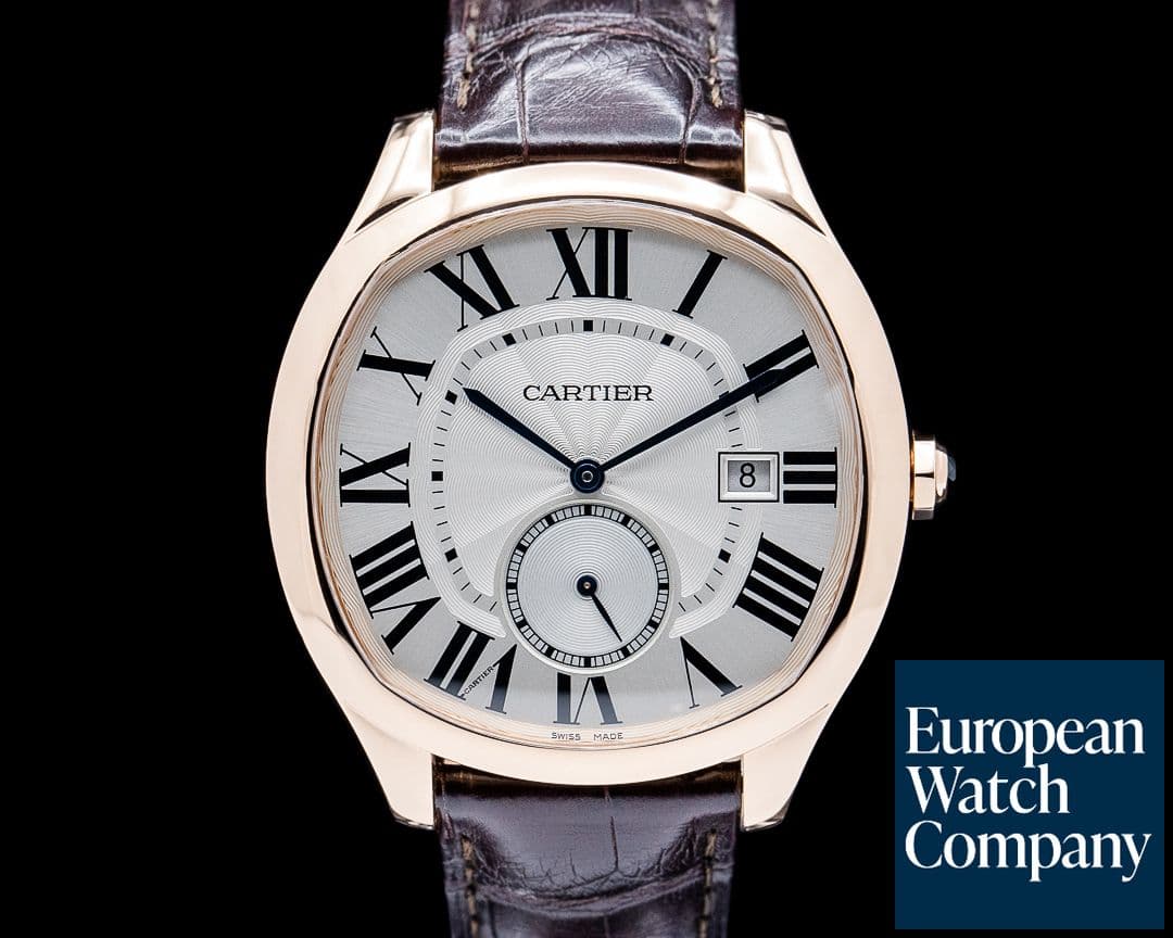Image of Cartier WGNM0003 Drive de Cartier 18K Rose Gold Silver Dial