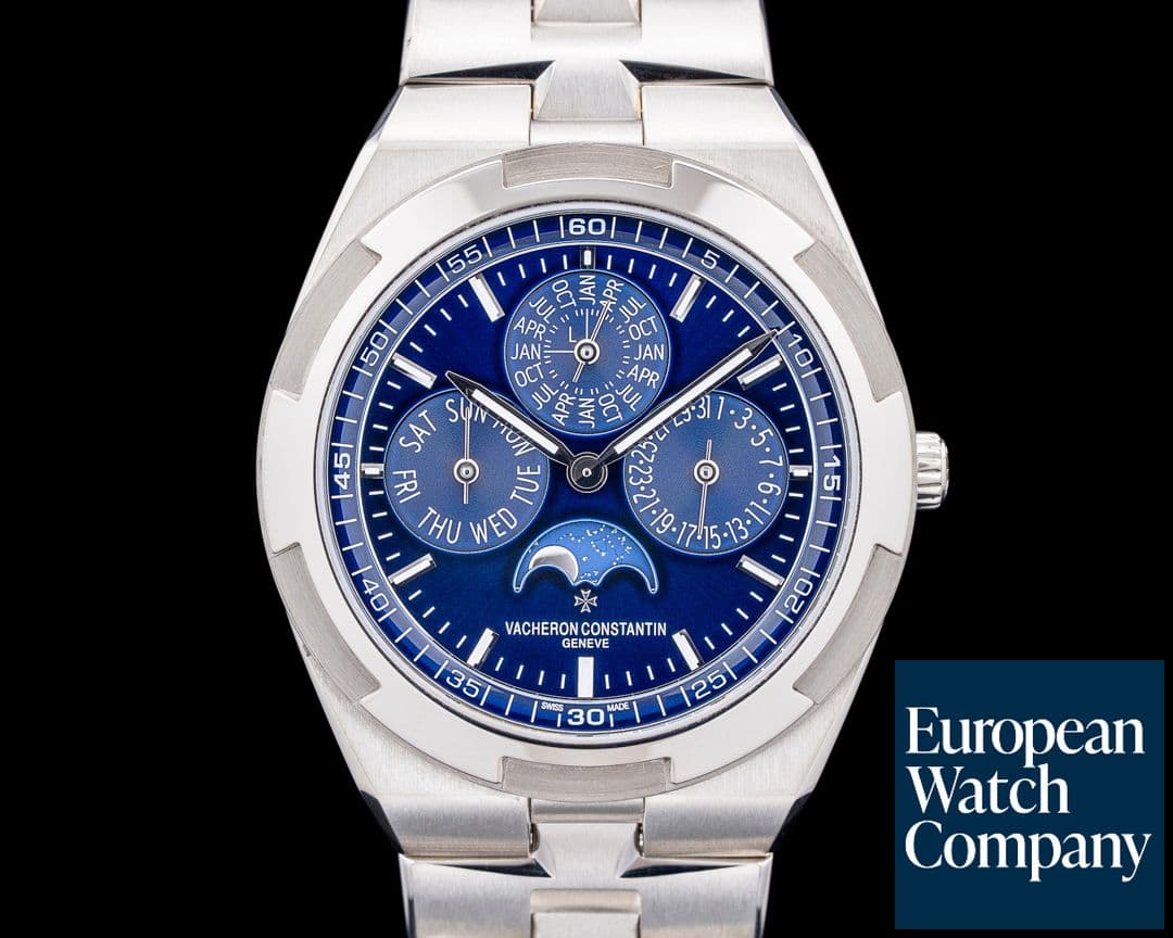 Image of Vacheron Constantin 4300V Overseas Perpetual Calendar Ultra-Thin 18K White Gold Blue Dial