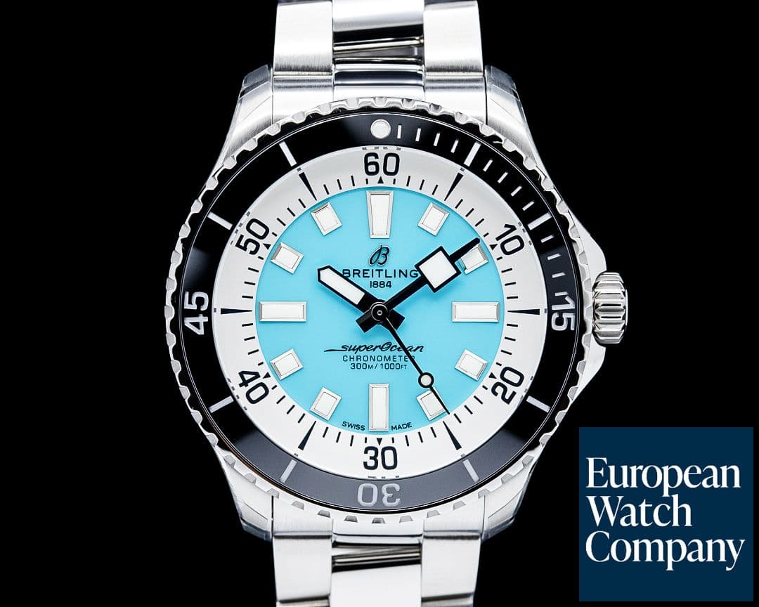 Image of Breitling A17376211L2A1 Superocean Automatic 44MM SS Turquoise Dial