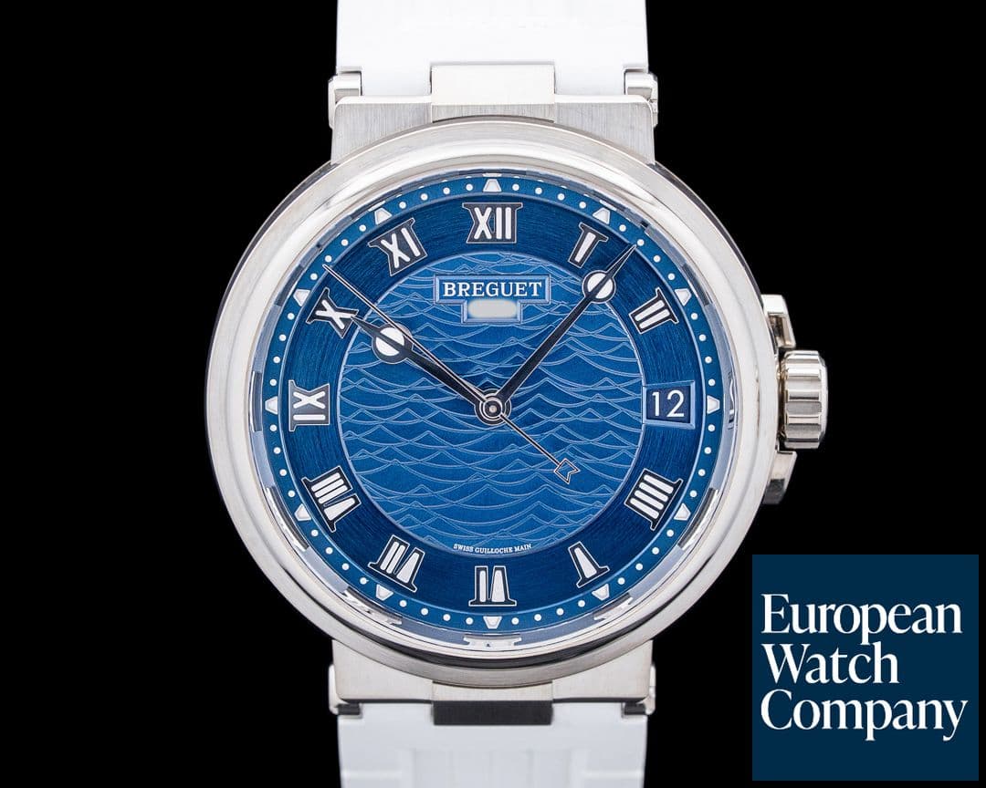 Image of Breguet 5517BB Marine 18K White Gold Blue Dial