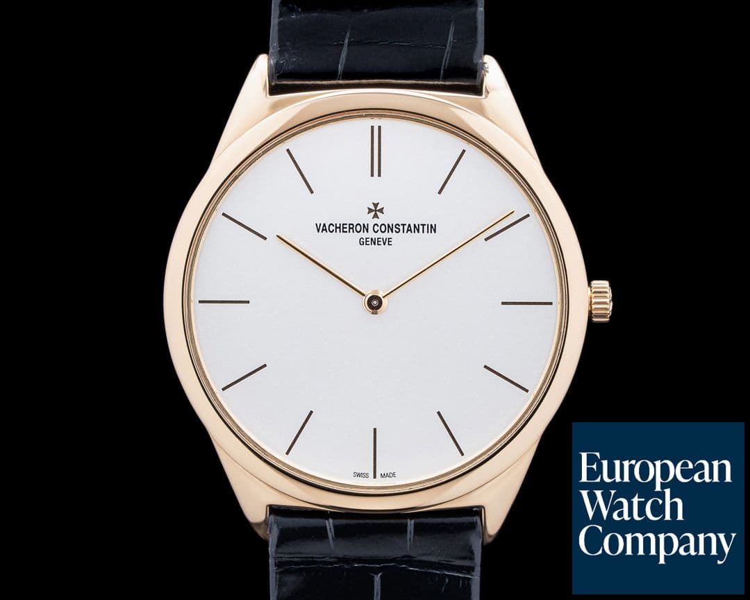 Image of Vacheron Constantin 33155/000R Historiques Ultra-Fine 1955 18K Rose Gold Silver Dial