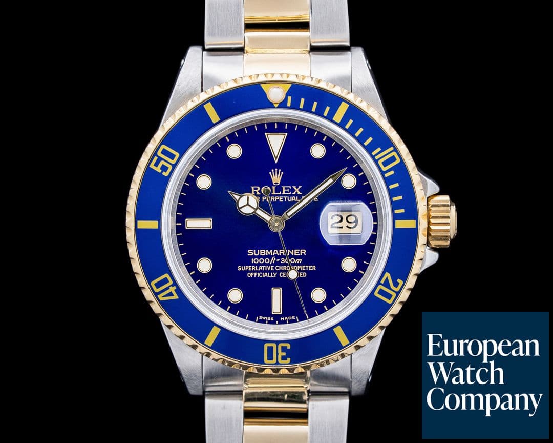 Image of Rolex 16613 Submariner SS / 18K Yellow Gold Blue Dial Circa. 1987