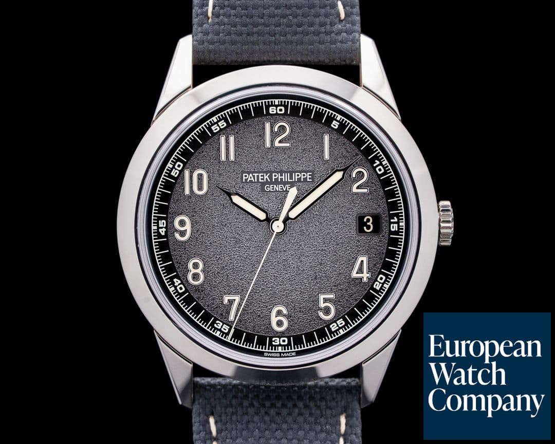 Image of Patek Philippe 5226G Calatrava 18K White Gold Charcoal Gray Textured Dial