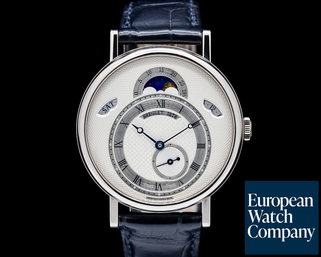 Image of Breguet 7337BB Classique Calendrier 18K White Gold Silver Dial