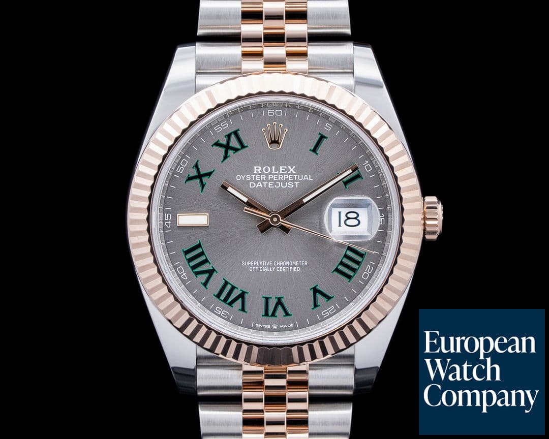 Image of Rolex 126331 Datejust 41 Wimbledon 18K RG / SS "Wimbledon" Dial