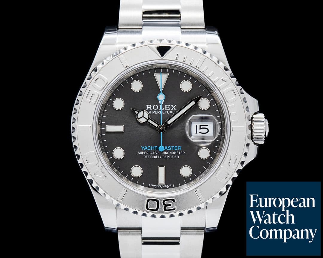 Image of Rolex 116622 Yacht Master SS / Platinum Bezel Dark Rhodium Dial