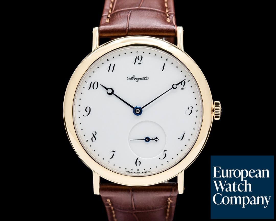 Image of Breguet 5140BA Classique 18K Yellow Gold White Enamel Dial
