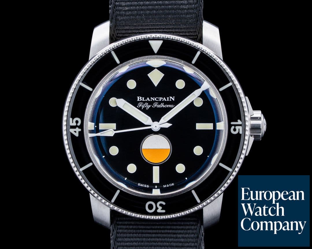 Image of Blancpain Fifty Fathoms MIL SPEC Hodinkee SS Black Dial LIMITED