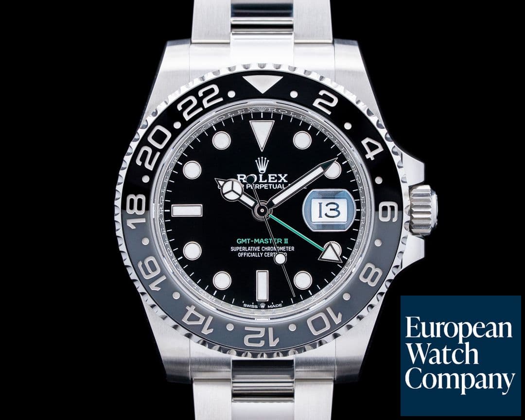 Image of Rolex 126710GRNR GMT-Master II SS "Bruce Wayne" Black Dial