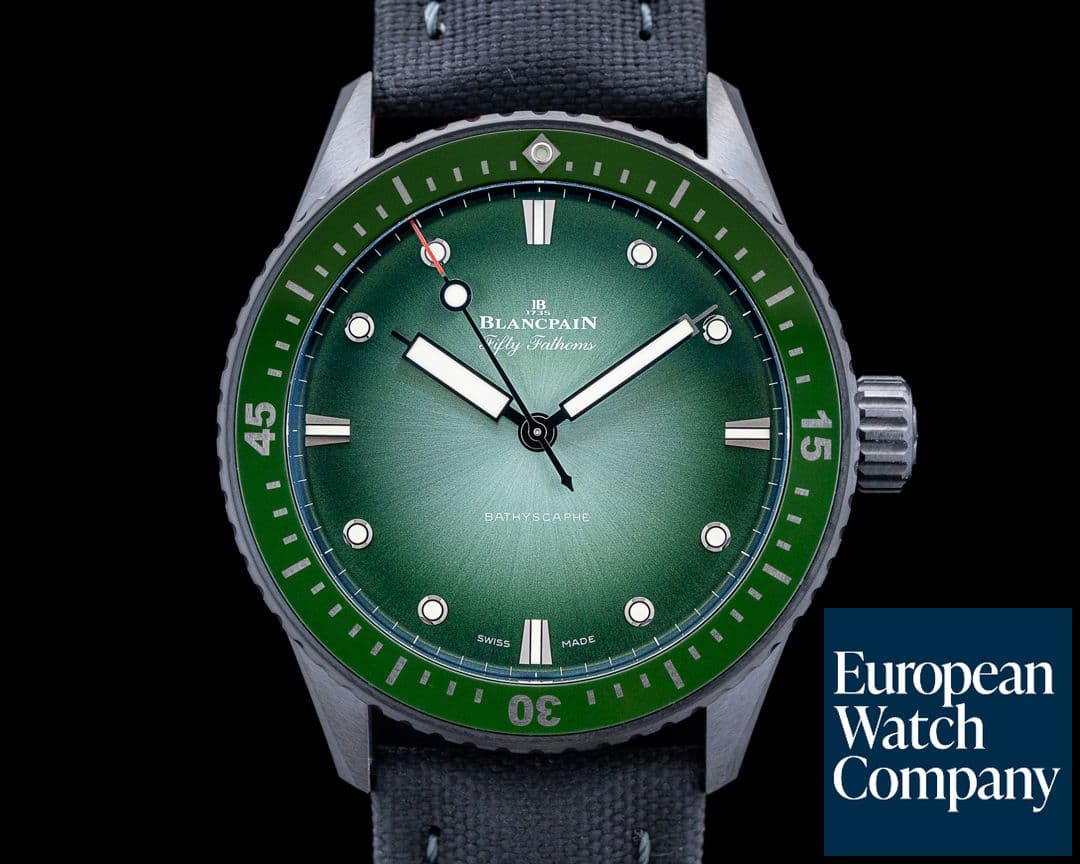 Image of Blancpain Bathyscaphe Mokarran Ceramic Green Dial LIMITED