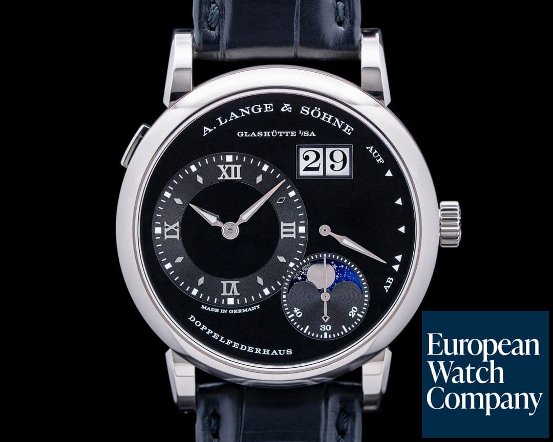 Image of A. Lange & Söhne 192.029 Lange 1 Moon Phase 18K White Gold Black Dial