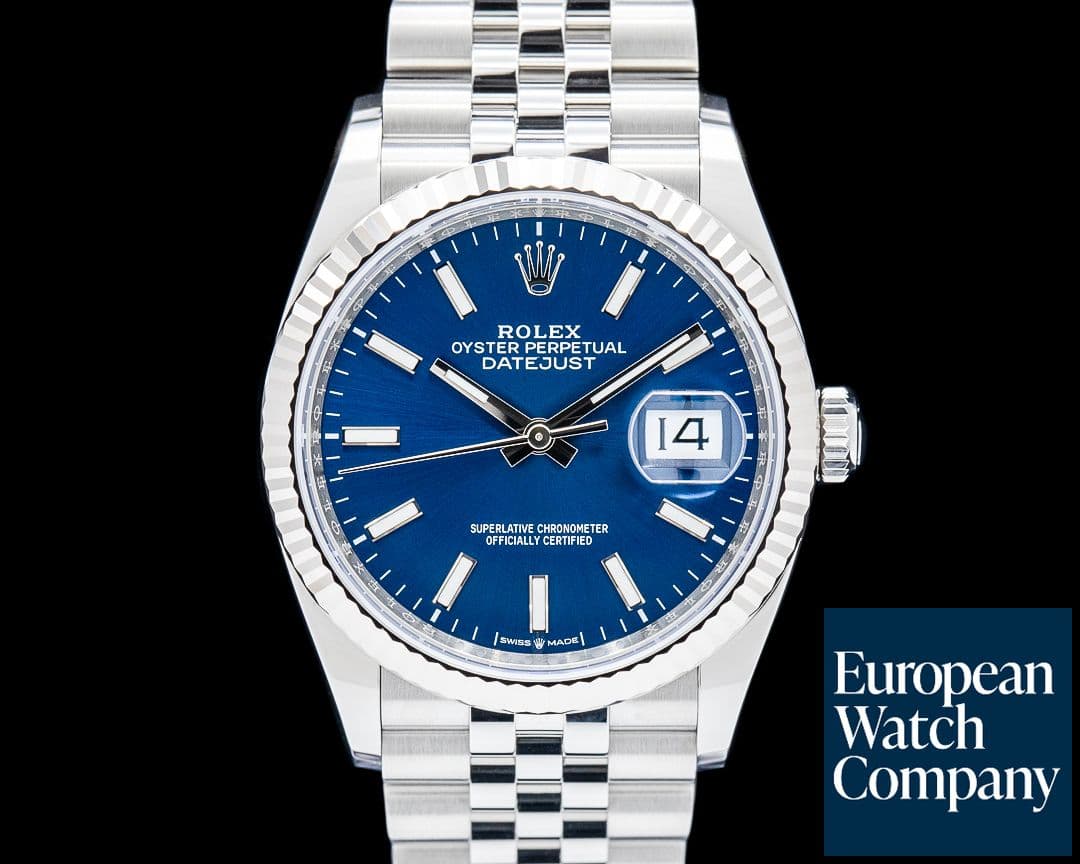 Image of Rolex 126234 Datejust 36MM Jubilee SS Blue Dial