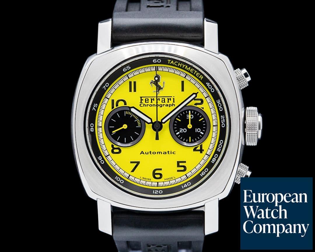 Image of Panerai FER00011 Ferrari Granturismo Chronograph SS Yellow Dial