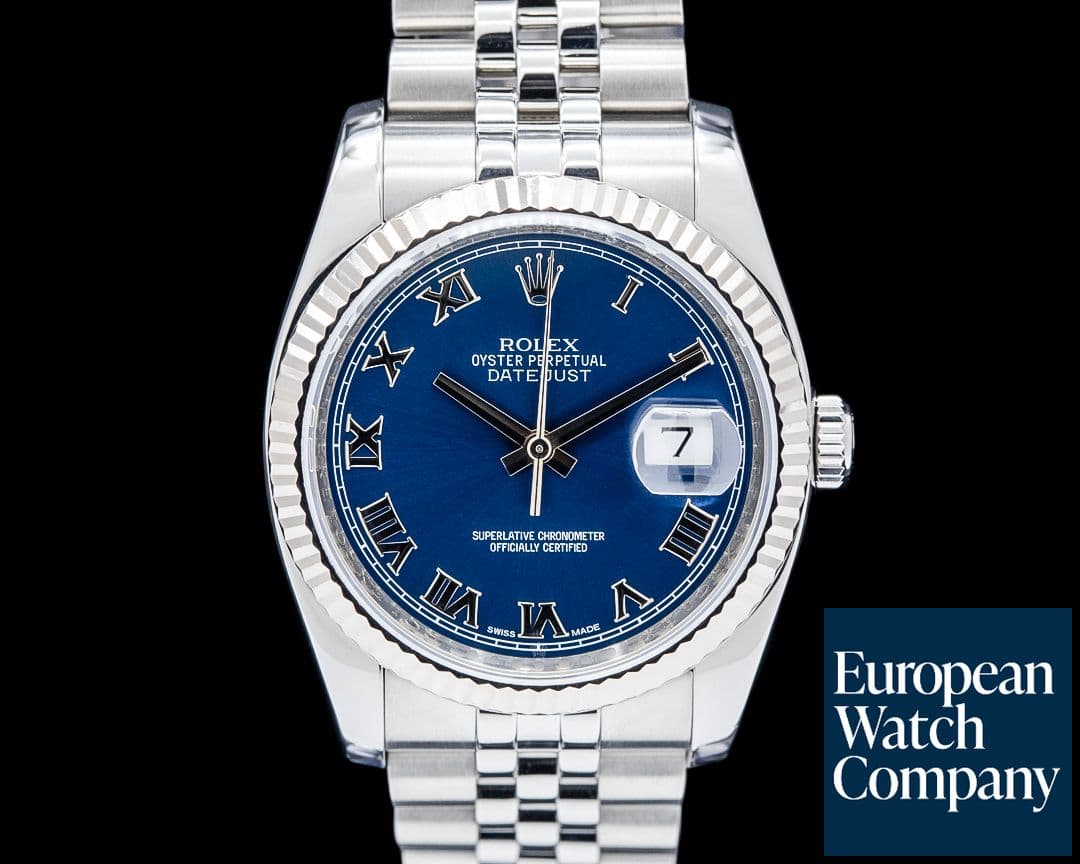 Image of Rolex 116234 Datejust 36 Jubilee SS Blue Roman Dial