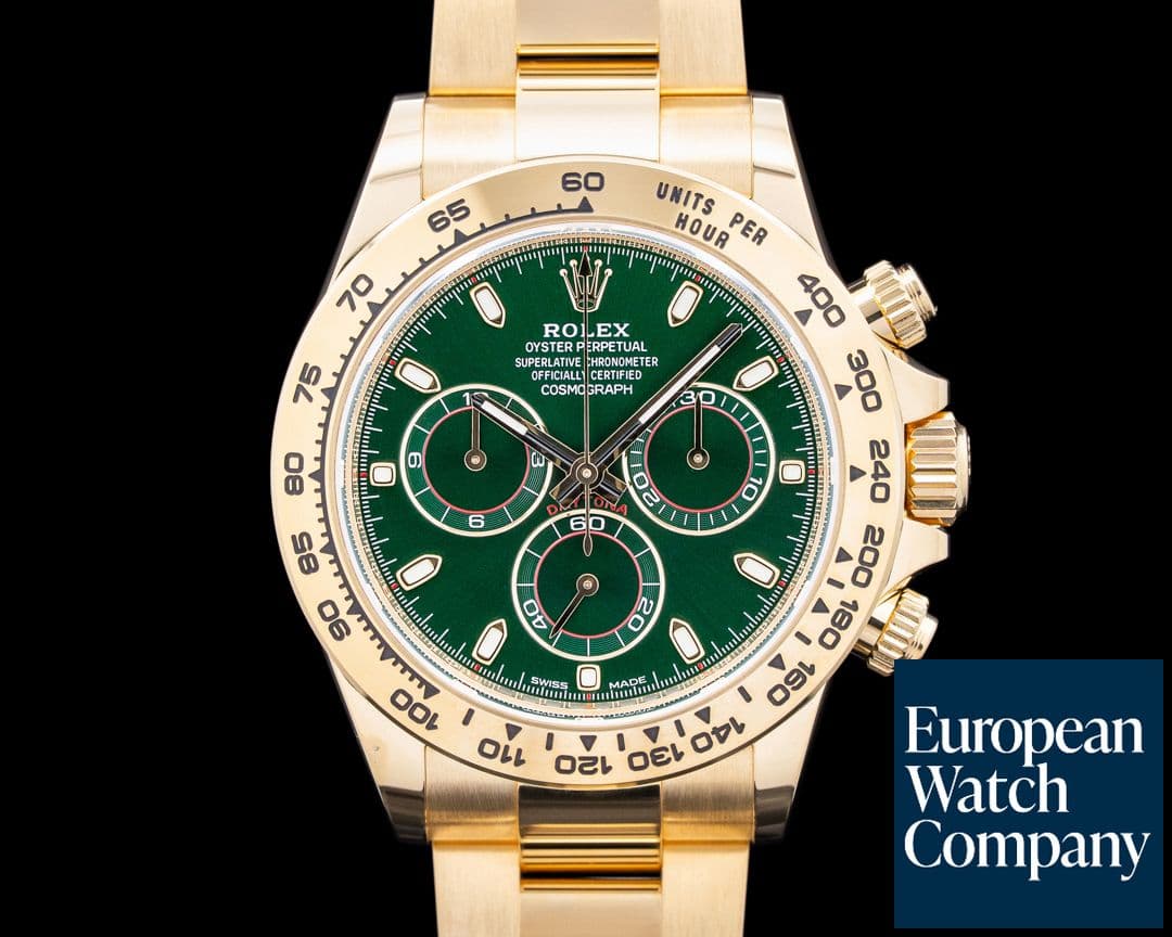Image of Rolex 116508 Daytona "John Mayer" 18K Yellow Gold Green Dial