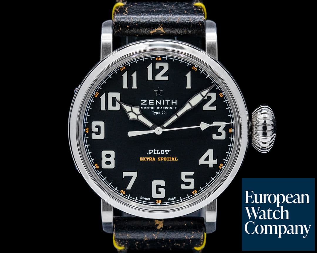 Image of Zenith Pilot Type 20 Extra Special SS Black Dial