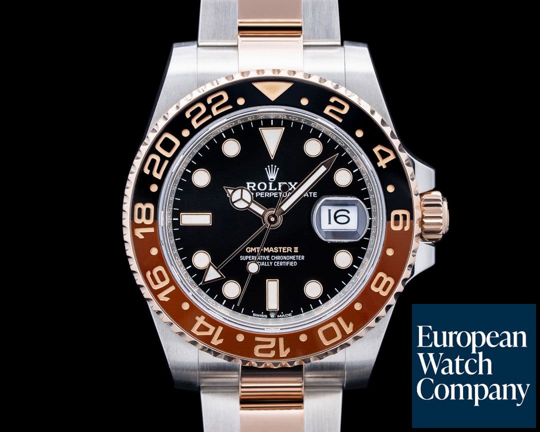 Image of Rolex 126711CHNR GMT-Master II "Root Beer" 18K Everose Gold / SS Black Dial