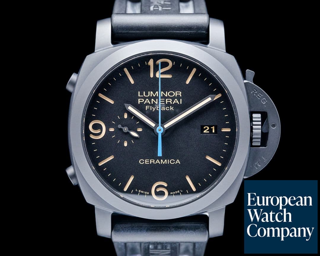 Image of Panerai PAM00580 Luminor 1950 3 Days Chrono Flyback Ceramic Black Dial