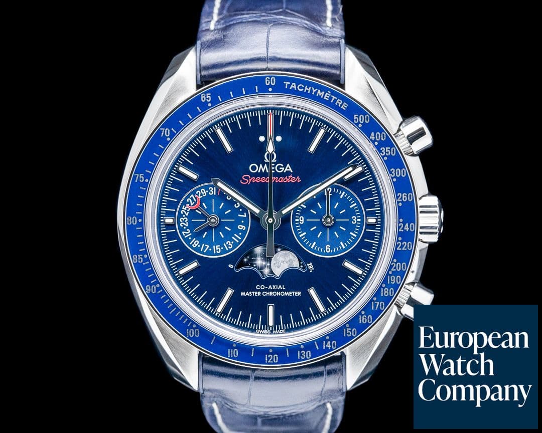 Image of Omega Speedmaster Moonphase SS Blue Dial
