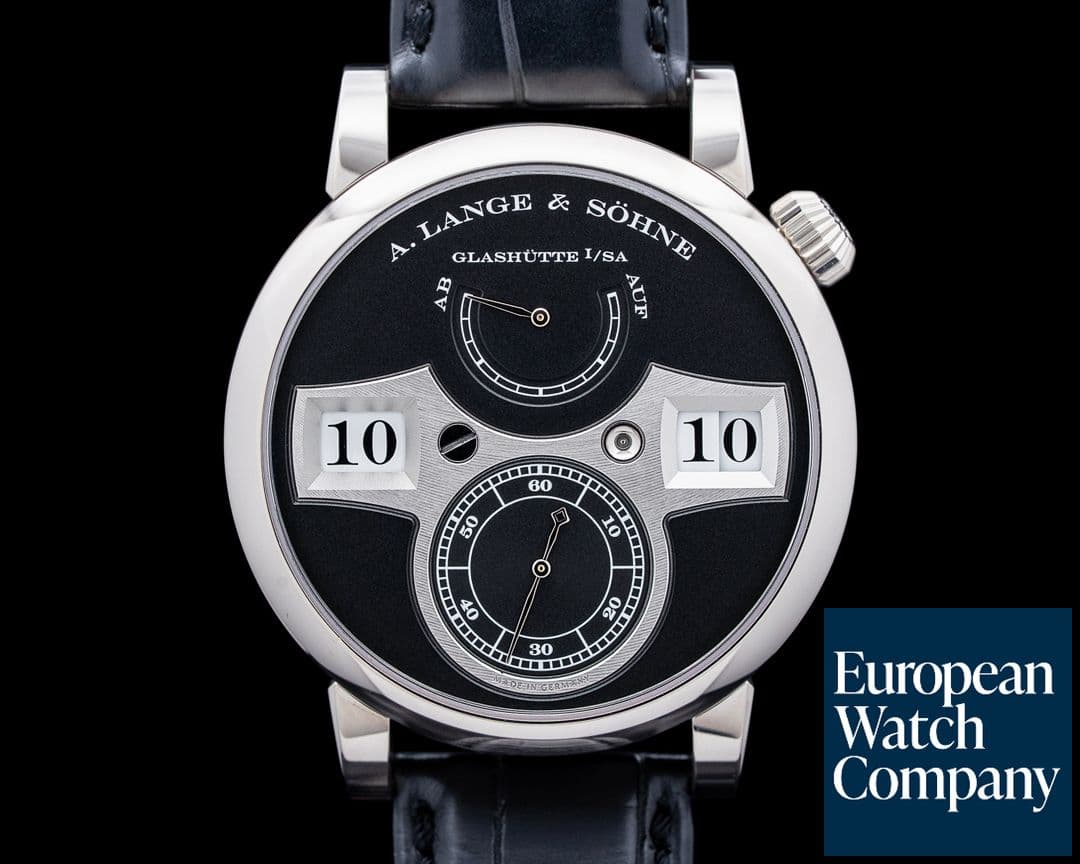 Image of A. Lange and Sohne 140.029 Zeitwerk 18K White Gold Black Dial