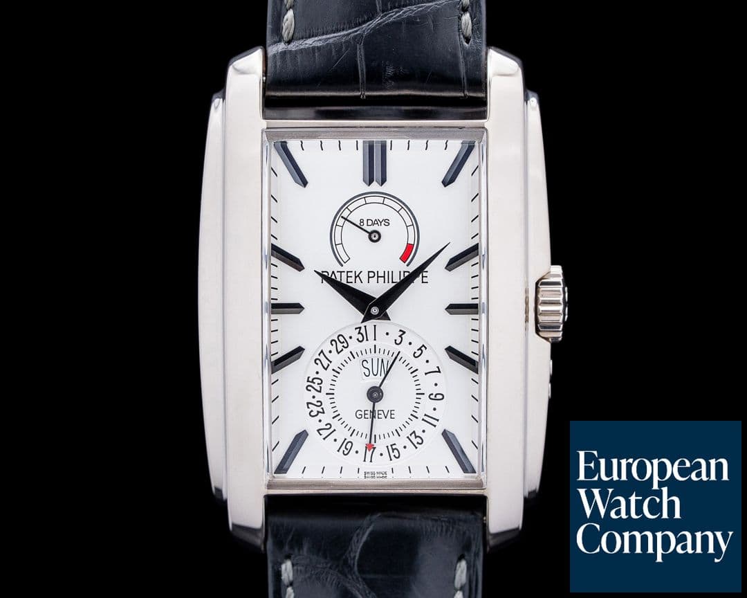 Image of Patek Philippe 5200G Gondolo 8-Day 18K White Gold Silver Dial