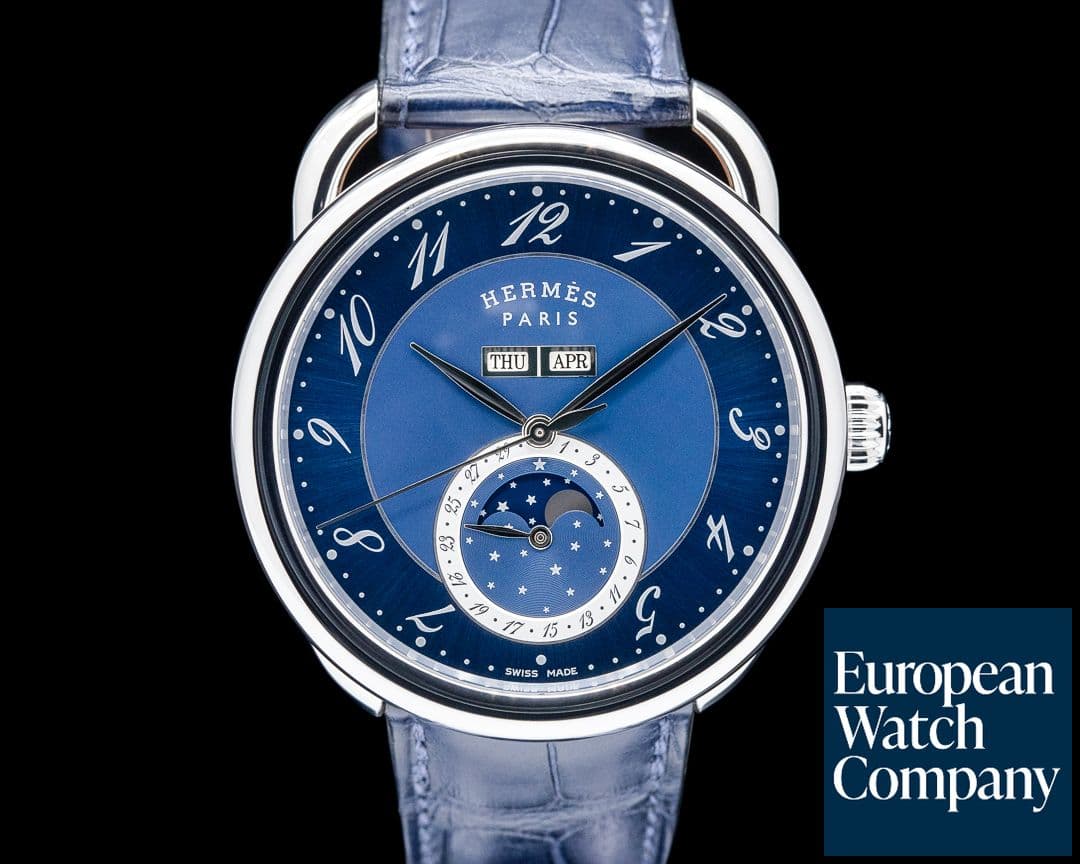 Image of Hermes AR8.810 Arceau Grand Lune SS Blue Dial 2025