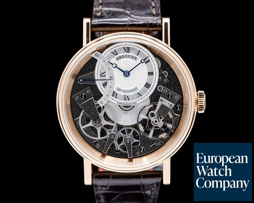 Image of Breguet 7097BR Tradition 18K Rose Gold Silver Skeleton Dial