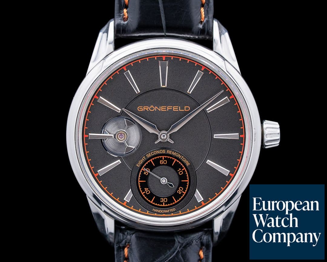 Image of Gronefeld 1941 Remontoire Constant Force SS Black Dial