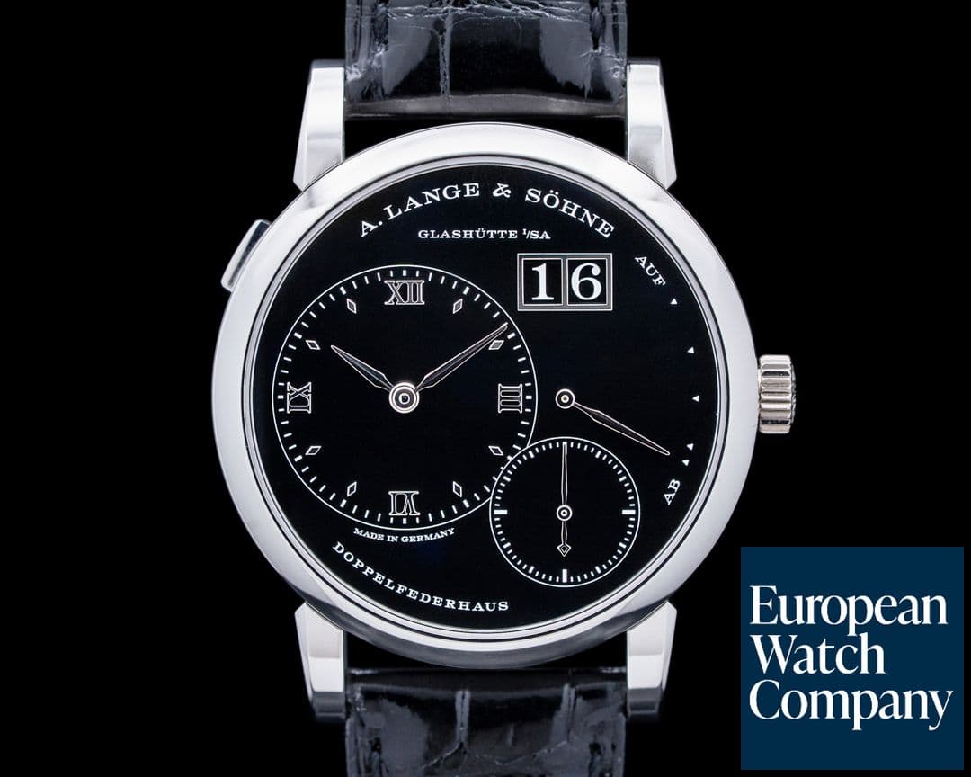 Image of A. Lange and Sohne 191.062 Lange 1 "30th Anniversary" Platinum Black Onyx Dial UNWORN