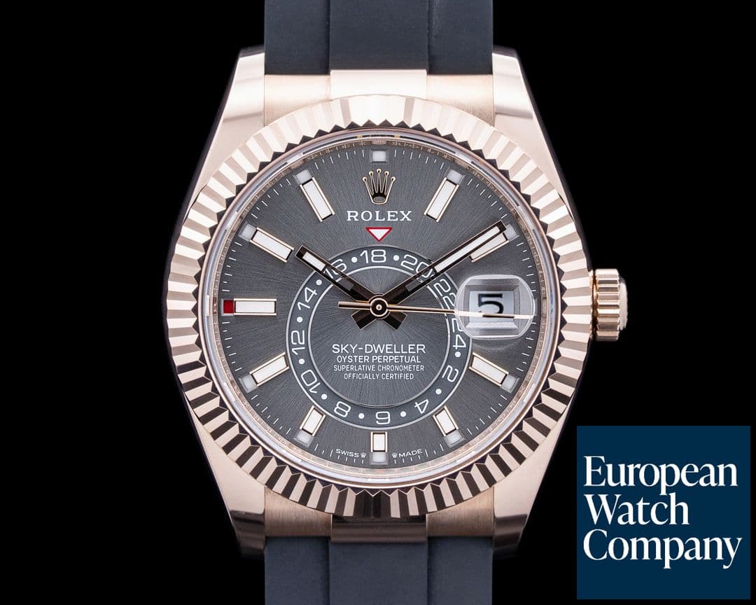 Image of Rolex 336235 Sky Dweller 18K Rose Gold Slate Dial