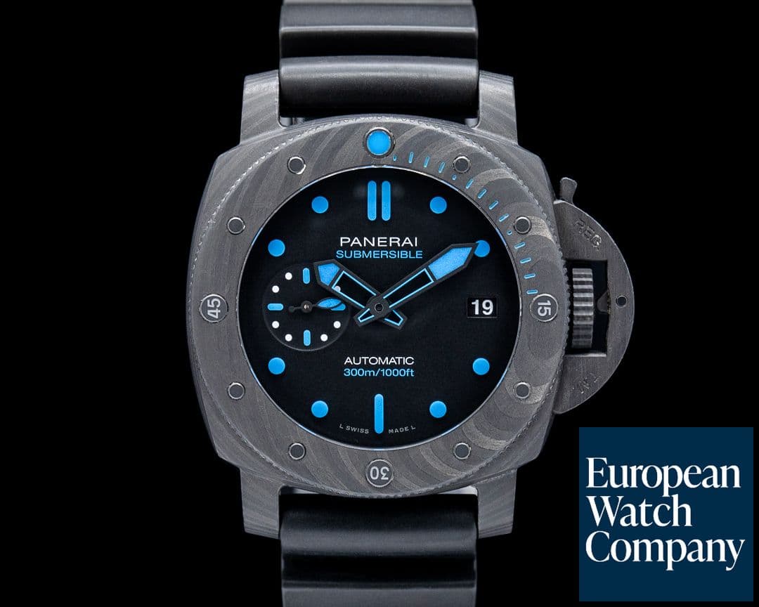 Image of Panerai PAM00960 Submersible Carbotech 42mm Black Dial