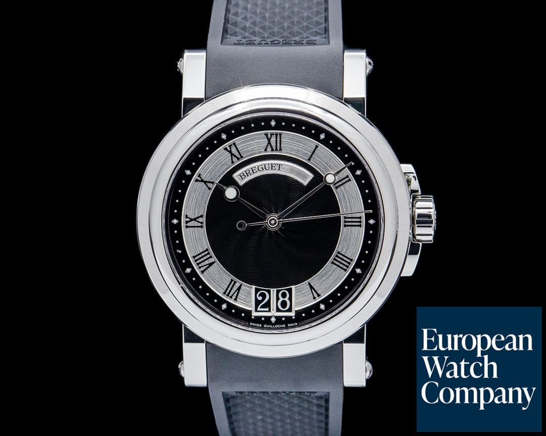 Image of Breguet 5817ST Marine Big Date SS Black Dial