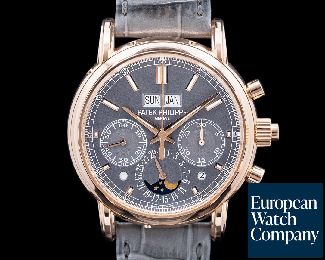 Image of Patek Philippe 5204R Split Seconds Chronograph Perpetual Calendar 18K RG Gray Dial