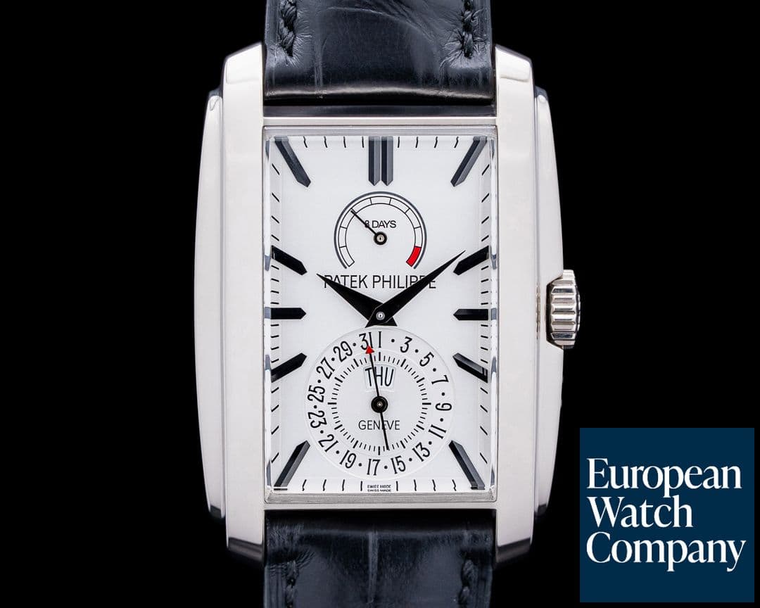 Image of Patek Philippe 5200G Gondolo 8-Day 18K White Gold Silver Dial