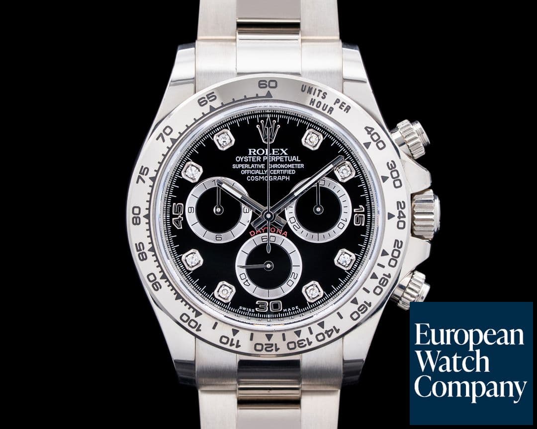 Image of Rolex 116509 Daytona 18K White Gold Black Diamond Dial
