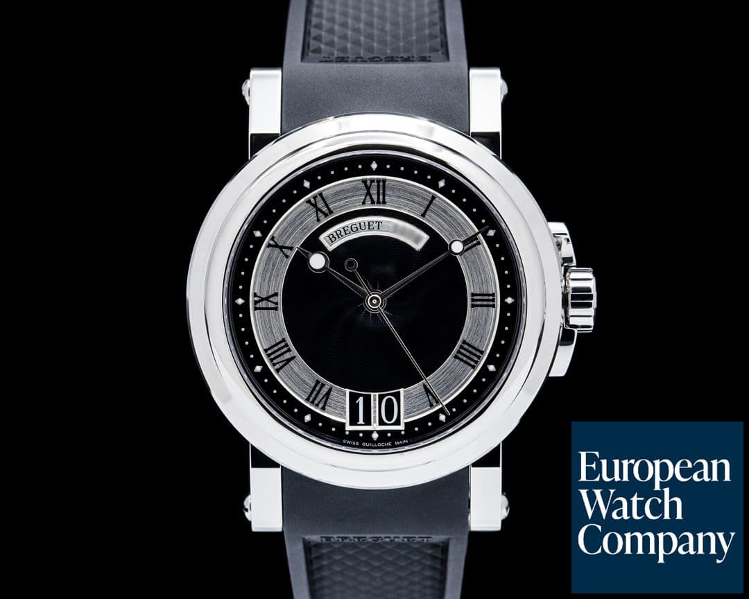 Image of Breguet 5817ST Marine Big Date SS Black Dial