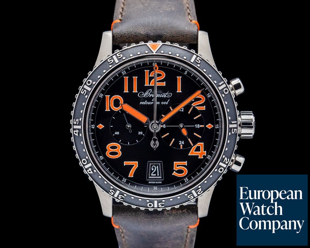 Image of Breguet 3815TI/HO/3ZU Type XXI Flyback Titanium Black Dial LIMITED